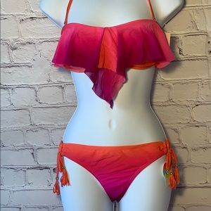 Raisins flounce ombre bikini size medium NEW🌈